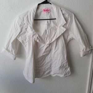 SOLD!!!Pinup Girl Doris top in white